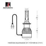 Kit Ampolletas Led H4 7600 Lm A6+ - Imagen 4