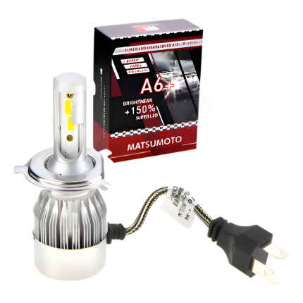 Kit Ampolletas Led H4 7600lm A6+