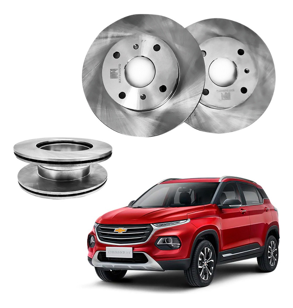 669407-MLC83249900789_032025 Discos De Freno Chevrolet Groove 1.5 2021-2025 Delanteros - Imagen 1