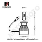 Kit 2 Ampolletas H7 Nano Led L24 Matsumoto - Imagen 7