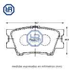 Pastilla Freno Toyota Rav4 Advantage 2.4 2006-2014.tras - Imagen 8