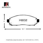 Pastilla De Freno Nissan Xterra 2x2 2005-2014 Del Low Metal - Imagen 4