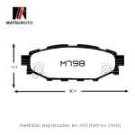 Pastillas De Freno Low Metal Subaru Xv Crosstrek Tras 13-22 - Imagen 4