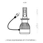 Kit 2 Ampolletas Turbo Led H7 Matsumoto - Imagen 3