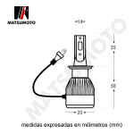 Kit 2 Ampolletas Turbo Led H7 Matsumoto - Imagen 5