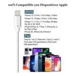 Cable De Carga Usb A Lightning Para iPhone Blanco - Imagen 5