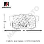 Pastillas De Freno Cerámica Traseras Honda Crv 2.4 2004-2011 - Imagen 4