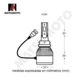 Kit 2 Ampolletas Turbo Led H11 Matsumoto - Imagen 3