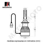 Kit Ampolletas Led H4 7600 Lm A6+ - Imagen 2