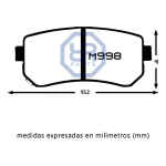 Pastillas De Freno Kia Koup 2010 Al 2013. Ceramica Traseras - Imagen 7