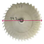 Turbina Ventilador Secadora Samsung (ver Modelo) Eje Corto - Imagen 4